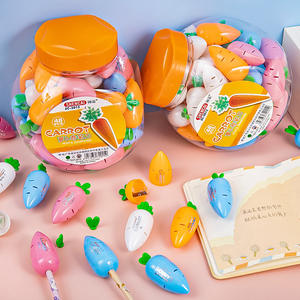 <span class=keywords><strong>Taille</strong></span>-<span class=keywords><strong>crayon</strong></span> manuel à trou unique en plastique pour étudiants en forme de <span class=keywords><strong>carotte</strong></span> mignonne - Product Image 2