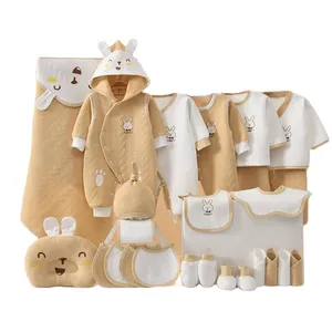 Quatre saisons Style 22 ~ 26 pièces nouveau-né bébé vêtements ensemble pur coton bébé barboteuses bébé vêtements nouveau-né ensemble boîte-cadeau