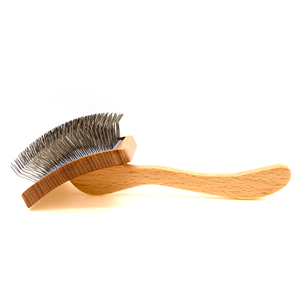 Factory Wholesale 100x205mm Professional Dog <strong>Brush</strong> Curved Long Pin Dog Grooming <strong>Slicker</strong> <strong>Brush</strong> - Product Image 5
