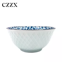 Vajilla creativa de estilo japonés para uso diario, cuenco de arroz para sopa de <span class=keywords><strong>ramen</strong></span> con estampado en Color para ensaladas y natillas para hoteles y fiestas - Product Image 5