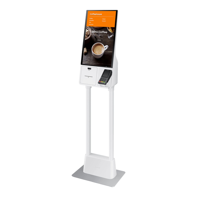 Free Standing Self Service Touch Screen Fast Food Order Payment Terminal Kiosk