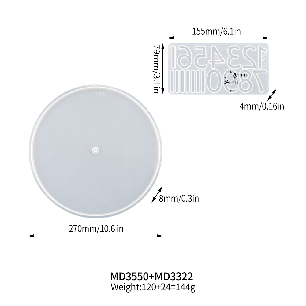 Stampo per orologio piccolo bianco MD3550+MD3322