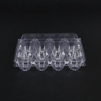 Plateau à œufs de poulet 12 alvéoles jetable réutilisable coloré transparent clair pas cher pour petits œufs en 3x4