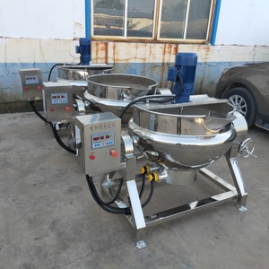 Điện Đôi Gas Hơi Nước Jacketed Ấm Đun Nước Với Mixer Khuấy Bếp Công Nghiệp Áo Khoác Nấu Ăn Ấm Đun Nước - Product Image 3