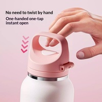 Gobelet isotherme en acier inoxydable pour voiture avec ouverture à une touche et infuseur à thé, grande capacité pour les sports de plein air