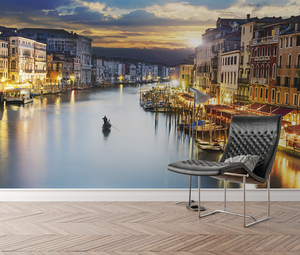 Paysage urbain européen Murale auto-adhésive pour la décoration intérieure Canal de Venise <span class=keywords><strong>Papier</strong></span> <span class=keywords><strong>peint</strong></span> coucher de soleil facile à appliquer - Product Image 5