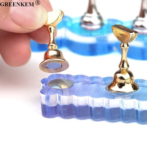 Nuevo corazón Nail Art acrílico pantalla Aurora iridiscente gradiente onda larga Placa de uñas soporte de exhibición cristal Nail Display Stand - Product Image 3