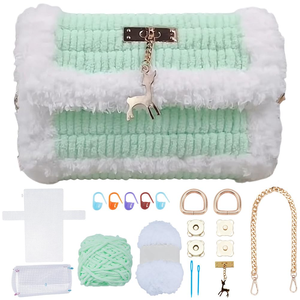 <b>DIY</b> Knitting Crochet Bag Making <b>Kit</b>, Handmade Woven Tote Bag Making Materials Set Women Shoulder Bag Making Accessories - Product Image 1