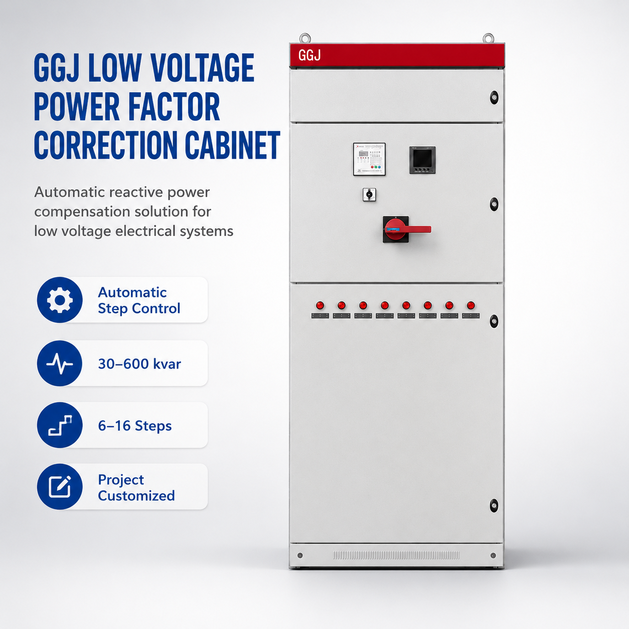 GGJ Dynamic <strong>Power</strong> <strong>Factor</strong> <strong>Correction</strong> Panel with Thyristor Switching IP30 Rated <strong>400V</strong> LV Switchgear Cabinet