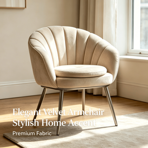 Fauteuil d'appoint moderne de luxe léger pour salon, pieds en bois, dossier festonné, écologique, pour chambre et appartement - Product Image 2