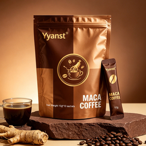 Café de Maca Natural Vital Boost, 10g*10 Sobres Individuales, Bolsa de Dos Tonos Marrón, Suministro al por Mayor con Etiqueta Privada OEM - Product Image 3