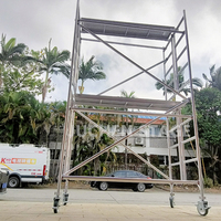 Échafaudage mobile en aluminium Layher pour la construction, échelle combinée d'ingénierie galvanisée, 5 m, 10 m, 15 m