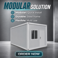 Conteneur en acier moderne détachable de 20 pieds, préfabriqué, modulaire en kit pour bureau, dortoir, magasin, stockage, parc, extérieur