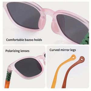 Gafas de Sol Cuadradas de Silicona para Niños y Niñas, Modelo 2025, Protección UV400, Montura Colorida, Polarizadas, para Edades de 3 a 12 Años - Product Image 5
