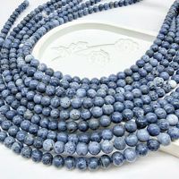 Perles rondes en corail bleu naturel 4mm/6mm/8mm/10mm/12mm, perles en vrac pour la fabrication de bijoux DIY, semi-finies, vente en gros