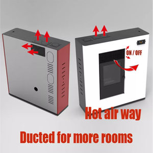 Poêle à granulés de bois 12KW à design encastré, chauffage jusqu'à 3 pièces, air chaud automatique, haute efficacité <span class=keywords><strong>pour</strong></span> le chauffage de toute la <span class=keywords><strong>maison</strong></span> - Product Image 4