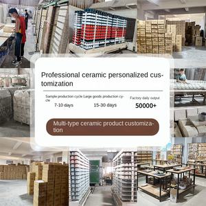 Juego <span class=keywords><strong>de</strong></span> tenedores <span class=keywords><strong>de</strong></span> frutas <span class=keywords><strong>de</strong></span> acero inoxidable hecho a medida, tarro <span class=keywords><strong>de</strong></span> cerámica con patrón <span class=keywords><strong>de</strong></span> valor <span class=keywords><strong>de</strong></span> color alto, contenedor <span class=keywords><strong>de</strong></span> bolígrafo multiusos, macetas, macetas - Product Image 2