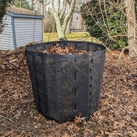 Bac à compost extérieur en HDPE de 220 gallons pour jardin, cour, aménagement paysager, composteur cylindrique DIY
