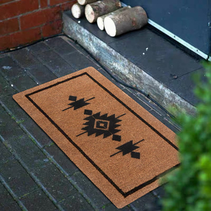 Paillassons en <span class=keywords><strong>coco</strong></span> naturel pour porche de hall d'entrée, conceptions personnalisées, texte <span class=keywords><strong>noir</strong></span>, tapis de sol en caoutchouc, tapis de porte d'entrée extérieure en fibre de <span class=keywords><strong>coco</strong></span> - Product Image 2
