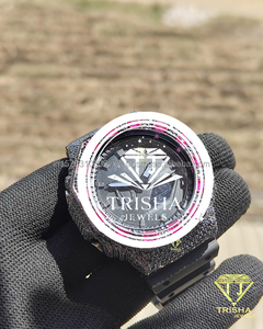 Reloj de Diamantes Moissanite para Mujer, Más Vendido, Plata de Ley 925, con Incrustaciones de Diamantes, Bisel con Piedras Preciosas Rosas, al Mejor Precio - Product Image 6