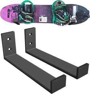 Supporto a Parete per Snowboard, Espositore per Sci, Montaggio a Parete per Casa e Garage, Scaffale in Metallo Solido per Conservazione Tradizionale - Product Image 1