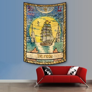 Cubierta colorida completa del sol, tapiz de pared con estampado de cartas del tarot antiguo - Product Image 5