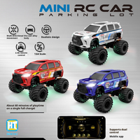 Voiture télécommandée Hot Mini 4x4 à drift, modèle réduit 1:64 en métal, voiture de course tout-terrain RC avec lumières pour enfants