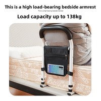 Barre d'appui assistive pour personnes âgées, sans perçage, réglable en hauteur, mobile, pour chevet de lit, pour une utilisation en chambre, jusqu'à 120 cm