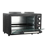 Four à toaster électrique mini, appareil de cuisine à livraison rapide, deux plaques chauffantes, cuisinière électrique à double brûleur