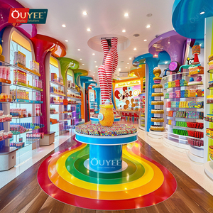 Sang trọng kẹo cửa hàng truy cập Nhà cung cấp tường bằng gỗ kẹo hiển thị kệ kính Bìa kẹo truy cập hiển thị cho đồ ăn nhẹ - Product Image 3