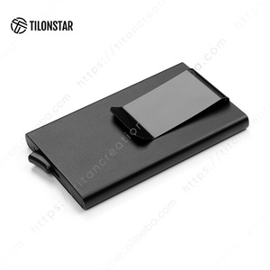 TILONSTAR TVC100C Slim Luxury Gift Pop up Wallet Multifunctional Metal Money <b>Clip</b> Aluminum Card Holder With RFID Functional - Product Image 2