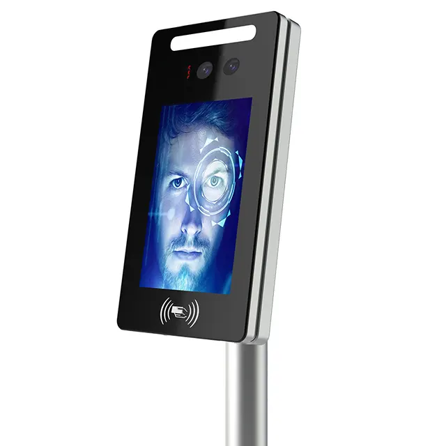 7 inch Two Cameras Real Time Human Body Detection Turnstile Face Recognition Terminal