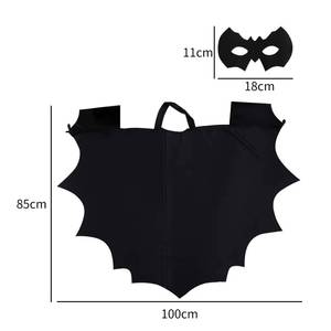 Ensemble Cape et Manteau de Chauve-souris Noire pour Enfants, Déguisement de Cosplay d'Halloween, pour Fêtes et Spectacles, Vente en Gros - Product Image 4