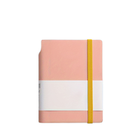Logotipo personalizado A7 tamaño 100 hojas Mini cuaderno de viaje promocional PU cuero interior Color dibujo e impresión cuaderno lote mixto