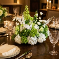 Arrangement floral de mariage fait main, bouquet de lys calla artificiels, rose blanche, rose verte, hortensia, boule de fleurs de 50 cm, centre de table