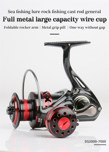 Moulinets de pêche <span class=keywords><strong>en</strong></span> <span class=keywords><strong>mer</strong></span> RUNTOO 5.2:1 à roulement à billes, haute vitesse, sans interstice, pour la pêche <span class=keywords><strong>en</strong></span> eau salée, bobine métallique, équipement de pêche - Product Image 2