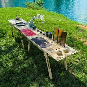 Mesa de Camping con Parrilla para Barbacoa, Plegable para Jardín, Parrilla de Carbón Plegable para Exteriores - Product Image 3