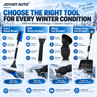 Outil de dégivrage de pare-brise pour voiture, outils de déneigement et de dégivrage de véhicule, cadeau automobile essentiel, grattoir EVA, brosse à neige, grattoir à glace chauffant
