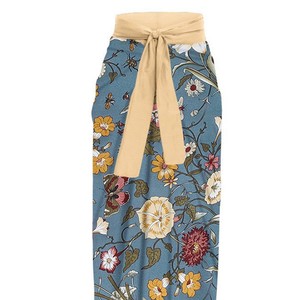 Ensemble 2 pièces vintage floral jaune avec cordon <span class=keywords><strong>de</strong></span> serrage, <span class=keywords><strong>maillot</strong></span> <span class=keywords><strong>de</strong></span> <span class=keywords><strong>bain</strong></span> bikini à lacets et jupe <span class=keywords><strong>de</strong></span> plage – Vente en gros - Product Image 3