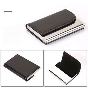 Holder Stainless Steel Pu Leather Custom Logo Creative Card <b>Display</b> <b>Case</b> for Exhibitions and Office Business - Product Image 3