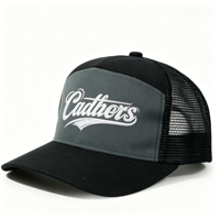 Casquette de camionneur multi-panneaux brodée avec logo personnalisé, ajustable, en tissu mesh respirant, unisexe, pour usage sportif courant
