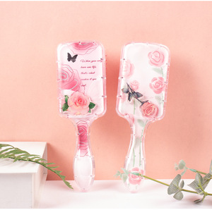 Nouvelle Arrivée Brosse <span class=keywords><strong>à</strong></span> Cheveux Rose <span class=keywords><strong>à</strong></span> Coussin d'Air pour Massage de la <span class=keywords><strong>Tête</strong></span>, Motif Papillon Mignon de Dessin Animé pour Filles, Usage Domestique - Product Image 2