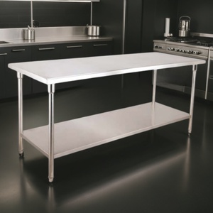 Stainless Steel <strong>Butcher</strong> Chicken Fish Cleaning Work Prep <strong>Table</strong> for Use in Hotel Kitchen Food Processing Bakery De Pour Restaurant - Product Image 2