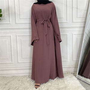 6394# Closed Abaya Muslim Dress Islamic Loose Simple Daily Modest Dresses Pray Clothing - Product Image 2