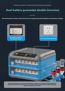 Chất lượng cao 12V 220V 128 khay trứng lồng ấp cho gà chim cút chim bò sát gà tây nở New PP PC chất liệu cho trang trại bán lẻ - Product Image 5