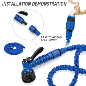 Manguera de Riego <span class=keywords><strong>Extensible</strong></span> de Bajo Precio del Proveedor Directo, de <span class=keywords><strong>Goma</strong></span> con Conector Rápido de Latón o ABS <span class=keywords><strong>para</strong></span> Uso en Exteriores - Product Image 4