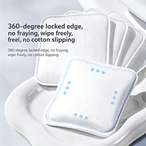 Tampons démaquillants 100% <span class=keywords><strong>coton</strong></span> naturel écologiques avec logo ou motif personnalisé sur la surface, marque personnalisée, 1 couche - Product Image 4