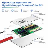 Balanceador Activo Inteligente JK para 4S 12V 300A, Control por Aplicación BT RS485/CANbus, DIY 7S-24S, Paquete de Baterías LiFePO4, Uso Marino/Caravana/RV