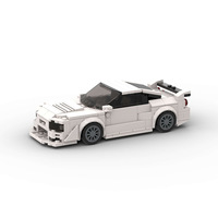 Compatible avec les petites pièces, voiture de course de luxe MOC, jouet de construction éducatif en plastique pour enfants, à assembler soi-même