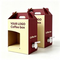 Caja de Cartón Corrugado para Bebidas y Té, con Asa, para Llevar, Venta Directa de Fábrica, Portavasos para Café, Caja para Llevar al por Mayor